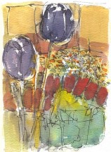 Tulips and daisies