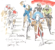 Bouhanni, head down for the win ,by Maxine Dodd, SOLD