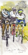 Cycling art, Chatting on the way, by Maxine Dodd