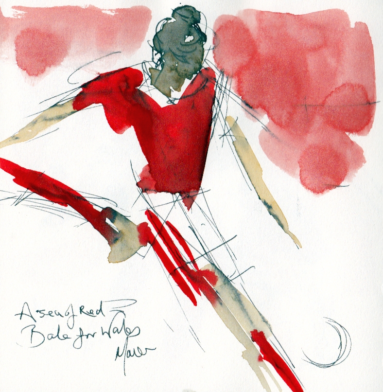 Football art, Wales, Bale, red
