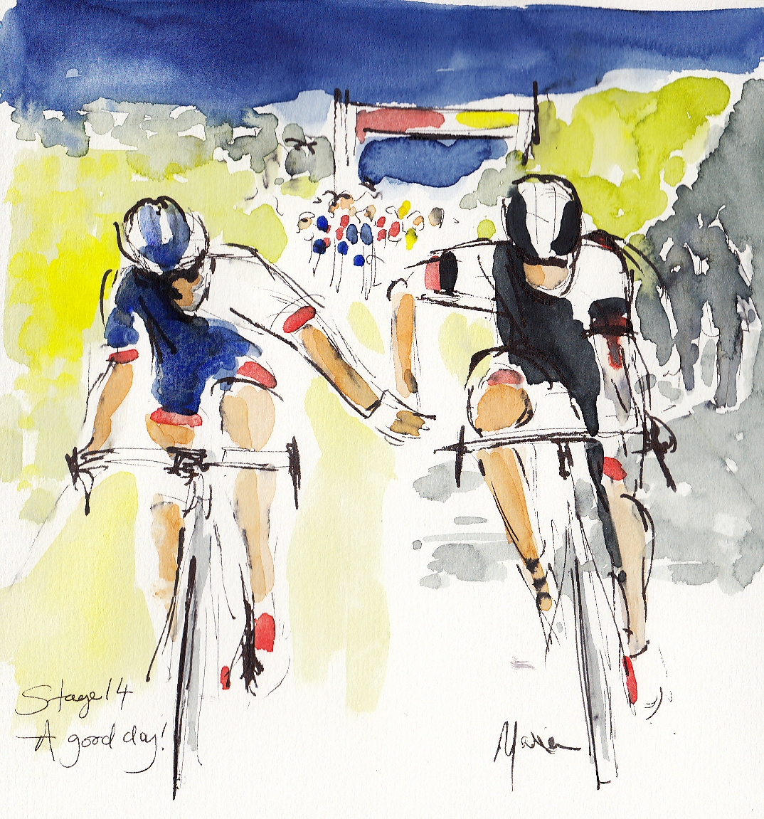 Cycling, Tour de France, art, Maxine Dodd