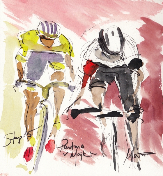 Tour de France, cycling, art, Maxine Dodd