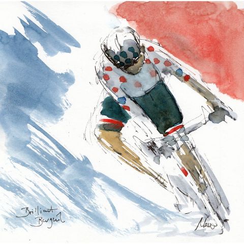 cycling, Tour de France, art, barguil, Bastille Day