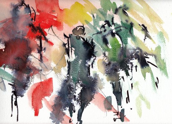 Rugby art, Six Nations, Wales v Ireland abstract